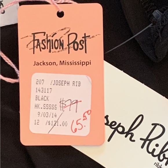 Joseph Ribkoff Size 12 Top Black Stretch
Slinky Knit Shirred Front NWT $131 - Picture 9 of 12